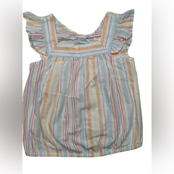 Girls' Sleeveless Summer Top Woven Top Cat & Jack Multi Stripes - Picture 2 of 7